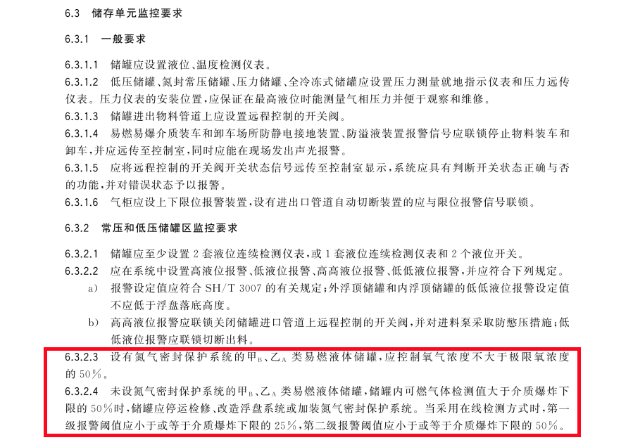 危險化學品重大危險源安全監(jiān)控技術(shù)規(guī)范