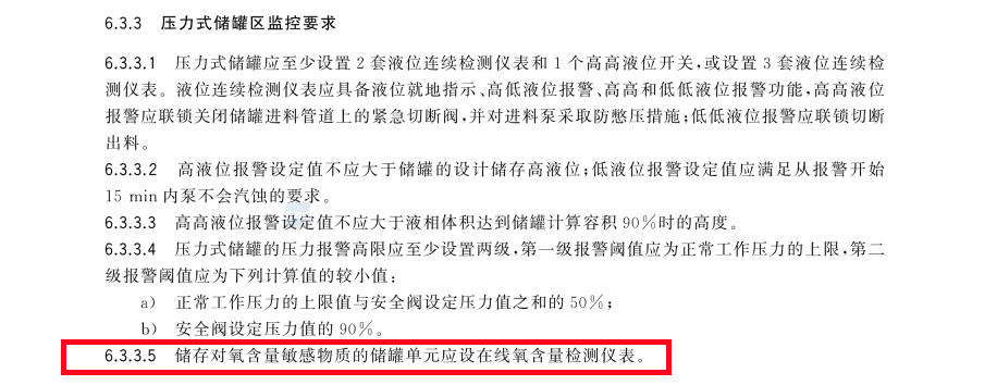 危險化學品重大危險源安全監(jiān)控技術(shù)規(guī)范